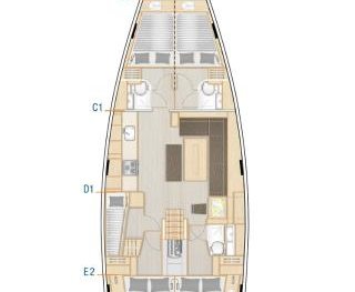 Pronájem jachty, dovolená na jachtě - Hanse 508 - 5 + 1 cab. - Poseidon